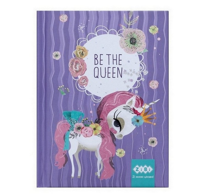 Блокнот А6 64арк., в клітинку, тверда обкладинка Zibi Kids Line Be The Queen лавандовий