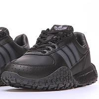 Кросівки чоловічі Adidas Retropy W.R.P. Black Leather / Адідас Ретропи е5 чорні шкіряні