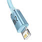 USB кабель для iPhone iPad з роз'ємом Lightning Baseus Crystal Shine Series (2.4A, 1.2m). Sky Blue, фото 4