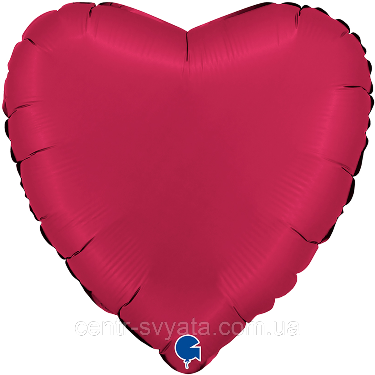 Фольгована кулька Grabo 18"(46 см) Серце сатин вишневе