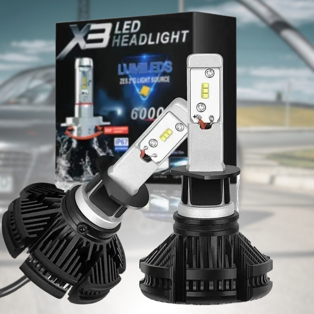 Світлодіодні автолампи у фари X3 H1 Автомобільні LED лампи 2 шт в комплекті