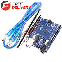 Плата Arduino Uno R3, ATmega328P-AU, USB, AVR, USB кабель mr