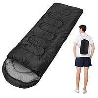 Спальный мешок (спальник) одеяло с капюшоном E-Tac SB-01 Black mr
