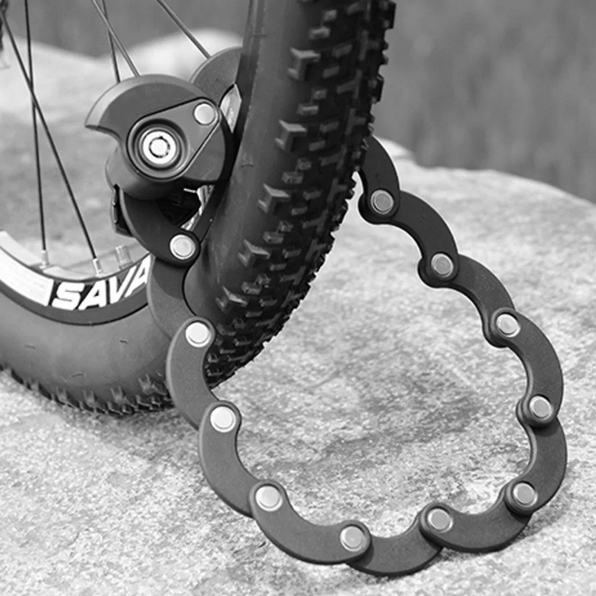 Складаний велосипедний замок BIKIGHT (14 ланок, довжина 58 см), фото 1