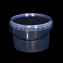 Відро пластикове харчове 2,3л з кришкою ЕЛІПС прозоре