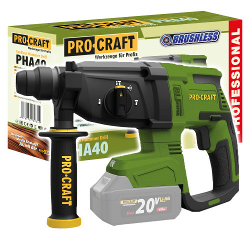 Акумуляторний перфоратор Procraft PHA40 (без АКБ і ЗП)
