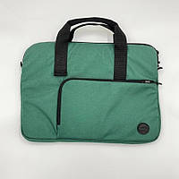 Стильна сумка для ноутбука Usvit Зелена 15» кордура підкладка фліс Сумка ділова для ноутбука