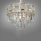 Сучасна кришталева люстра на 12 ламп Е14 колір каркасу золотий D-0196-900x360GD, фото 2