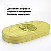 Динамічна дошка садху з мідними цвяхами крок 10 мм з гравіювання "Дерево Життя",овальна для йоги, зелена. Анатомічні цвяхи для ніг, фото 5