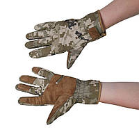LI Зимові тактичні рукавиці Softshell, фліс піксель