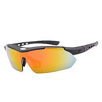 LI Тактичні окуляри чорні преміум класу з 5-ма змінних лінз та знімними дужками