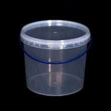 Відро пластикове харчове 5л з кришкою ЕЛІПС прозоре