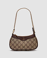 Женская сумка Gucci Ophidia Gg Small Handbag (коричневая) актуальная маленькая сумочка KIS99401