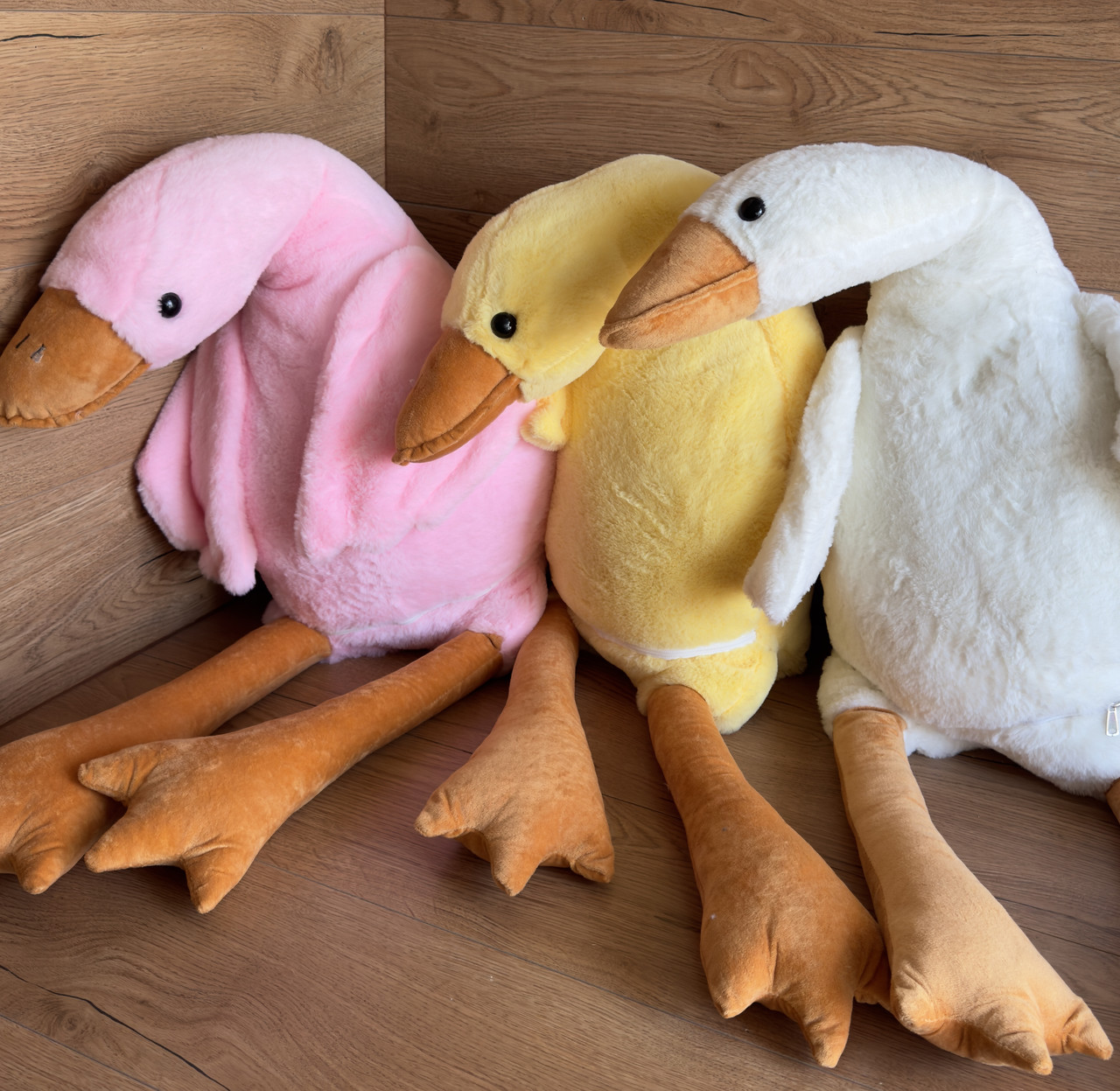 Игрушка гусь-обнимусь 90см с пледом разные цвета