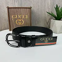 Женский кожаный пояс для брюк кожаный ремень в стиле Гучи, ремень Gucci черный классический