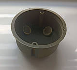 Коробка розподільча розгалужувальна внутрішня для бетону Ø80х50мм для прокладки проводки з білою кришкою, фото 2