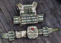 LI Комплект плитоноска швидкого скидання з боковими карманами + РПС з плечовими лямками та 6 підсумків