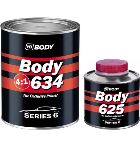 Грунт-наповнювач HB BODY 634 Proline, 800 мл + 200 мл Чорний Комплект