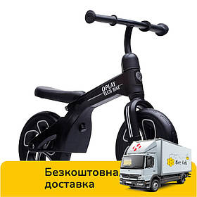 Біговел дитячий QPLAY (регульоване сидіння, м'яке сидіння) Tech EVA B-100Black Чорний