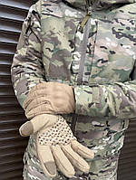 LI Демісезонні рукавиці з кісточками SoftShell койот 07885
