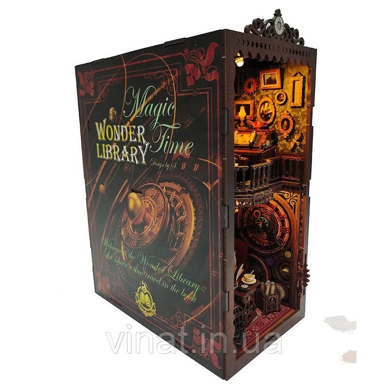 УЦІНКА! ПОРВАНА КОРОБКА! Бук Нук Wonder library Book Nook DIY Бібліотека Чудес Інтерьерний конструктор SL-06