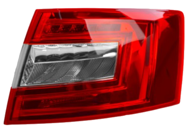 Ліхтар правий Skoda Octavia A7 17-20 (P21W/PY21W/H21W/LED) TYC без ламп