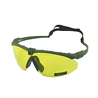LI Тактичні окуляри Kombat UK олива колір лінз жовтий