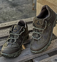Кроссовки тактические мужские UKR-TEC оливковые из натуральной кожи, носок и пятка усилены. Код BT-99 brand