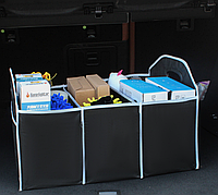 Сумка органайзер в багажник салон автомобиля складная тканевая Car Boot Organiser для авто на три секции