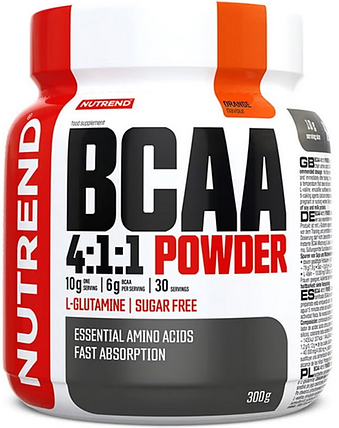 Амінокислоти Nutrend BCAA 4:1:1 Powder 300г апельсин, фото 1