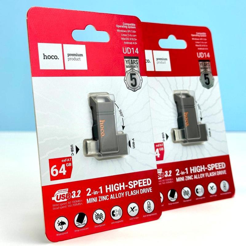 USB флеш Hoco UD14 64GB Clever USB3.2 Type-C
