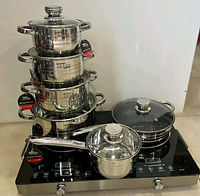 Високоякісний посуд індукційний з неіржавкої сталі 18/10 для кухні набір посуду з неіржавкої сталі ТoП