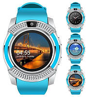 LI Умные смарт-часы Smart Watch V8. Цвет: синий