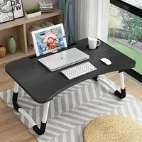 Складной столик для ноутбука и планшета, удобный стол с подстаканником 60х40х28