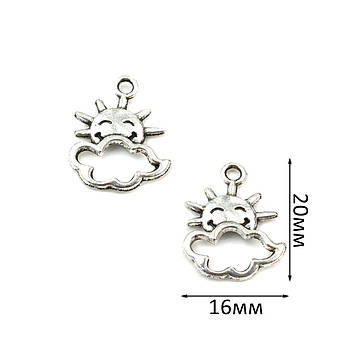 Підвіска "Сонечко" 20*16мм Срібло PDS009
