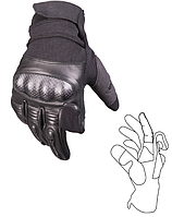 Перчатки тактические Mil-Tec Кожаные с защитой XL Черные TACTICAL GLOVES GEN.II LEDER SCHWARZ перчатки для