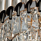 Сучасна кришталева люстра на 9 ламп Е14 колір каркасу золотий з чорним D-0112-550SGD+PB, фото 4