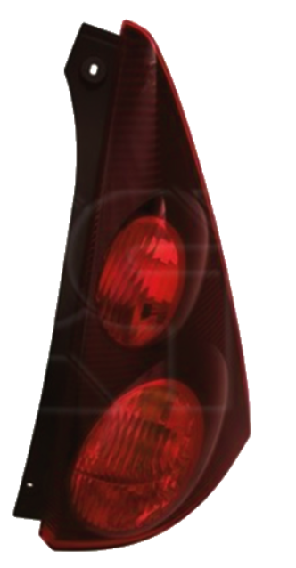 Ліхтар правий Peugeot 107 12-14 (P21W/P21W/P21/5W) TYC без ламп, фото 1