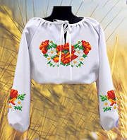 Заготовка для вишивки сорочка дитяча домотканна пошита довгий рукав №17, 8725