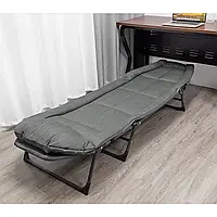 Шезлонг лежак кровать раскладная Bonro B2002-3 темно-серый качественный крепкий до 120 кг