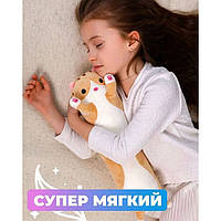 GHJ Мягкая плюшевая игрушка Длинный Кот Батон котейка-подушка 50 см. IU-962 Цвет: коричневый