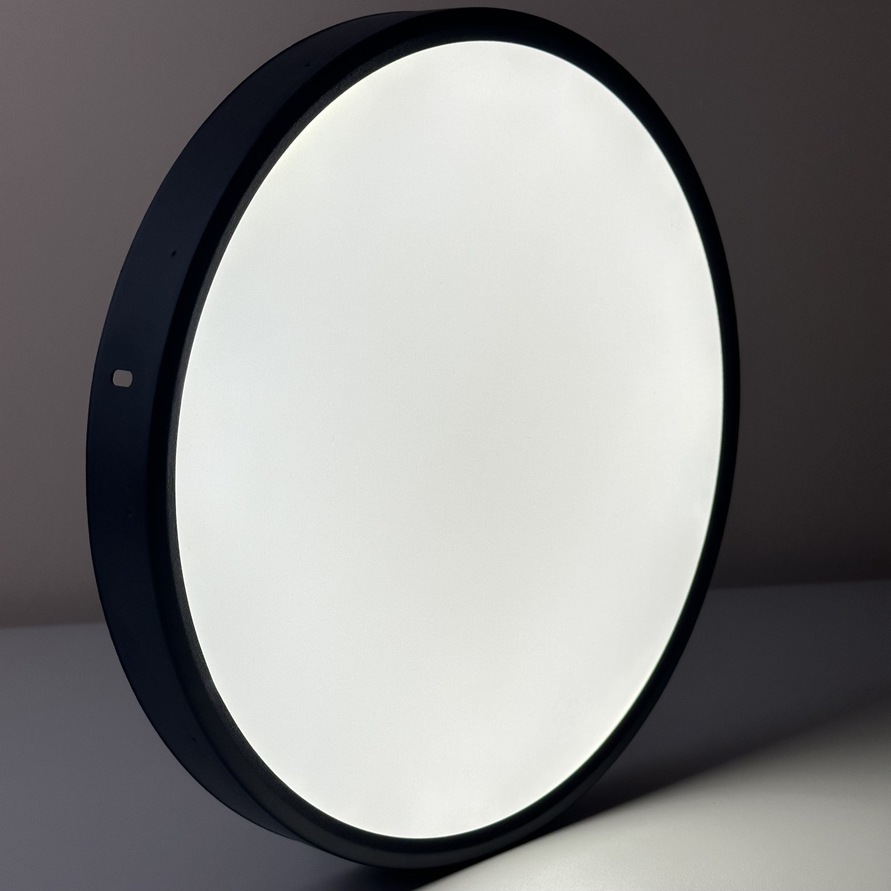 Круглий led світильник 24W 5000K 220V накладний чорний