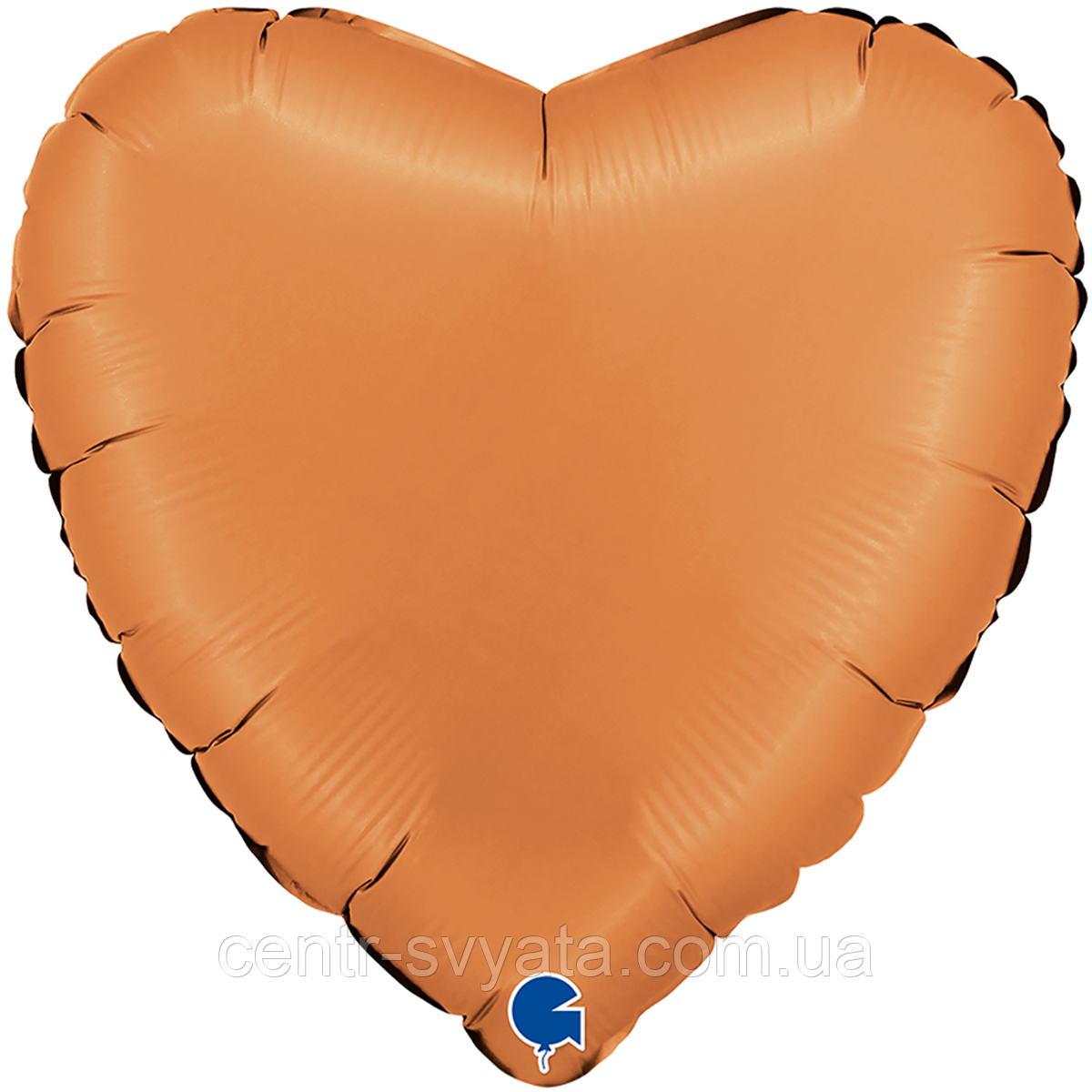 Фольгована кулька Grabo 18"(46 см) Серце сатин карамель