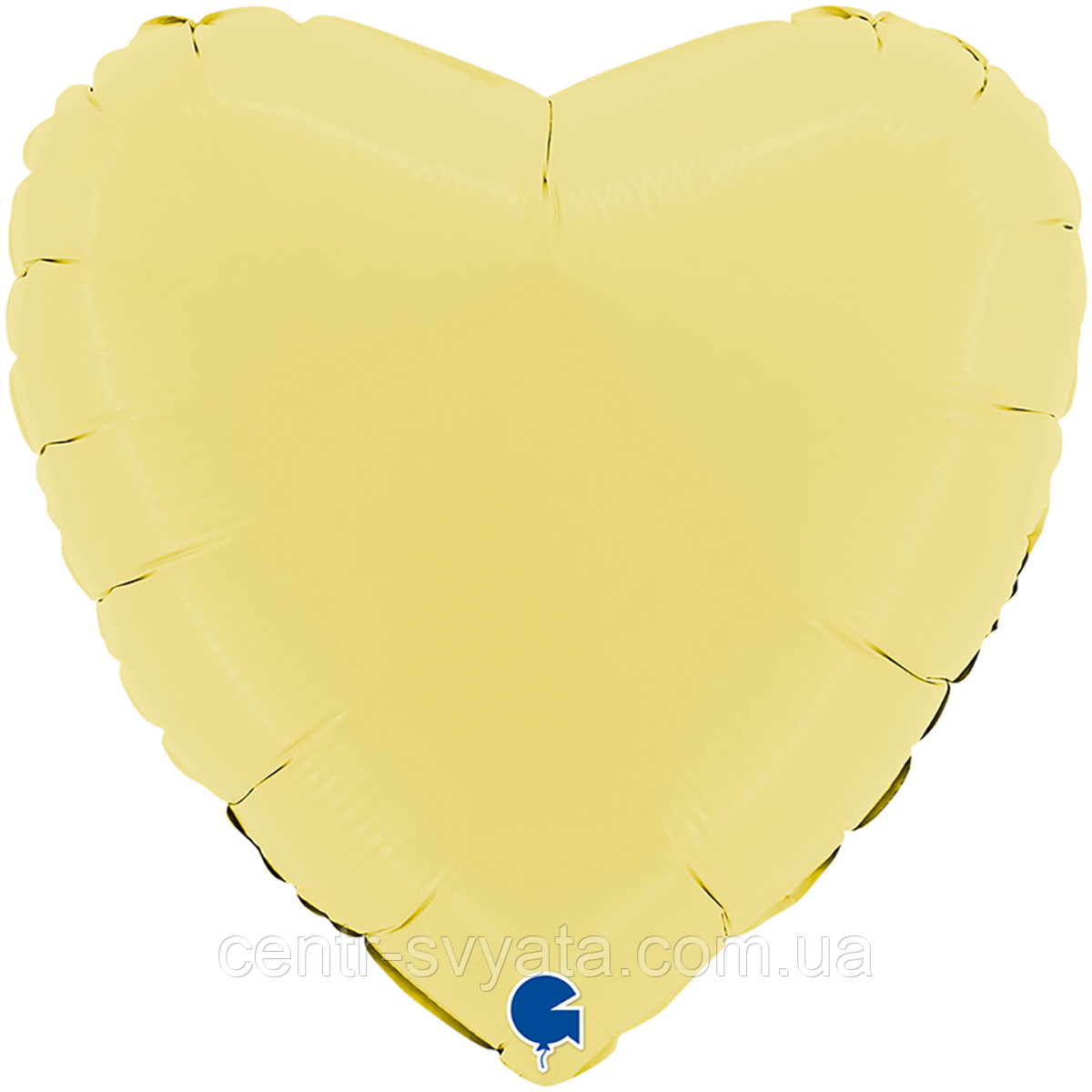 Фольгована кулька Grabo 18"(46 см) Серце макарун жовте