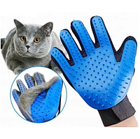 Рукавичка для вичісування вовни у тварин (щітка для тварин гребінець для собак та котів) EN
