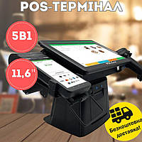 Сенсорный POS-терминал SHIVA-2 POS для кафе, Компактная умная касса 5в1 для магазина