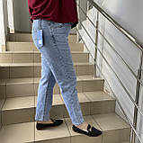 Джинси Liana МОМ жіночі резинка великі розміри 42 блакитні, фото 5