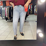 Джинси Liana МОМ жіночі резинка великі розміри 42 блакитні, фото 9