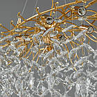 Сучасна кришталева люстра на 10 ламп Е14 колір каркасу золотий D-2718-L900x400GD, фото 2