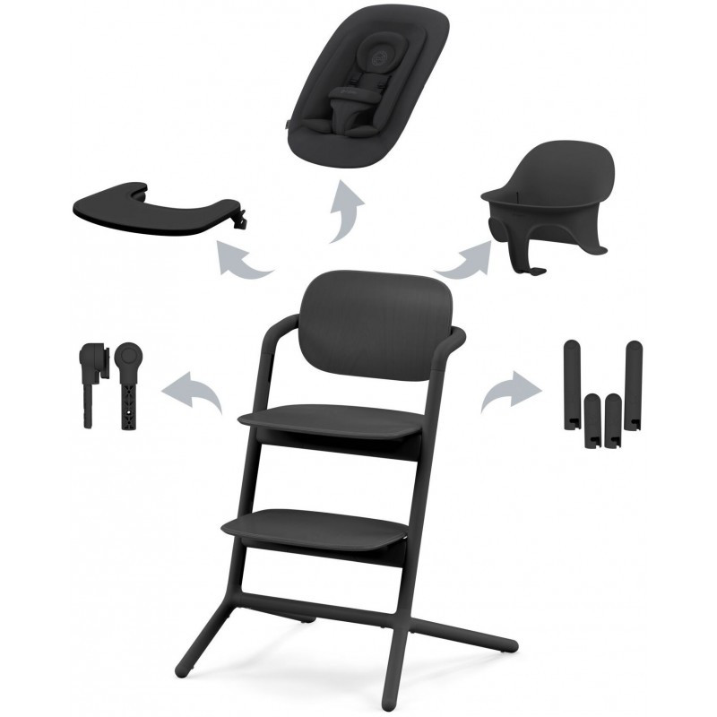 Cybex Lemo stunning black стільчик для годування 4 в 1